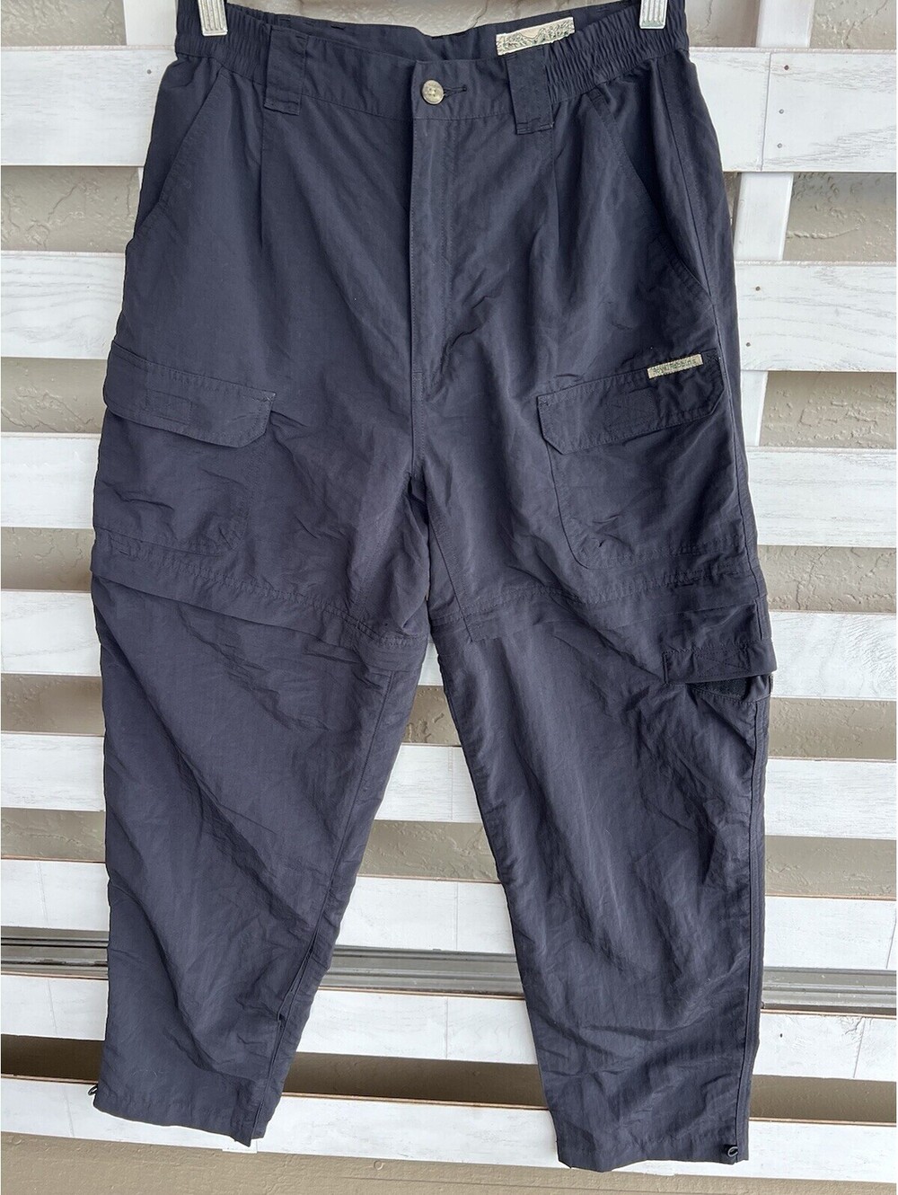 Royal Robbins Pants Shorts Women 8 Black Convertible Cargo Hiking Travel Outdor